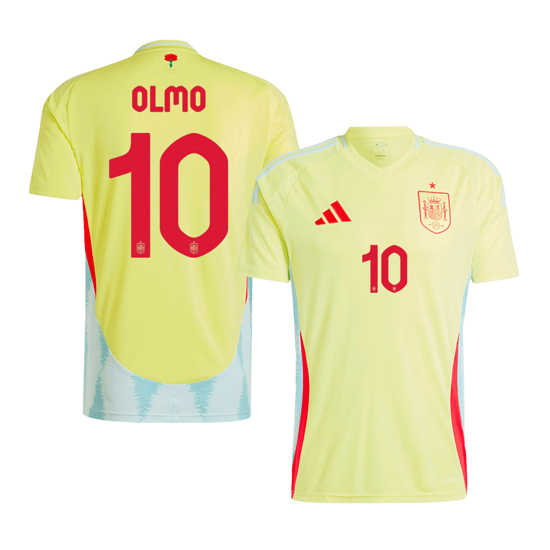 Camiseta OLMO #10 España Euro Segunda Equipación Visitante Hombre - Versión Hincha - camisetasfutbol