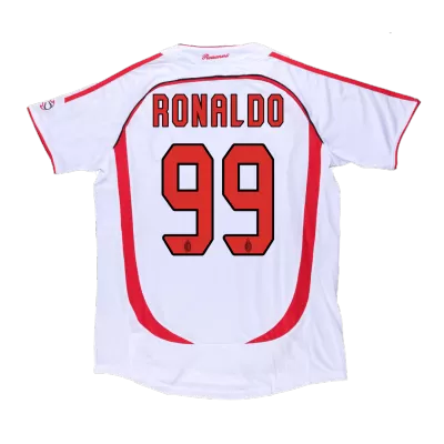 UCL Camiseta Retro 2006/07 RONALDO #99 AC Milan Segunda Equipación Visitante Hombre - Versión Hincha - camisetasfutbol