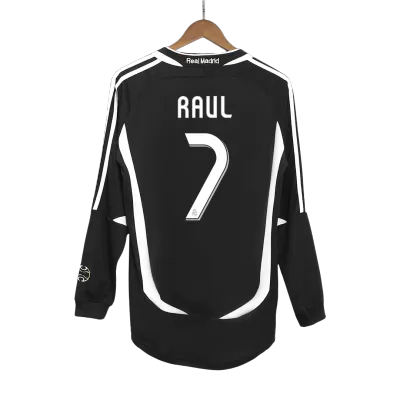 Camiseta Retro 2006/07 RAUL #7 Real Madrid Segunda Equipación Visitante Manga Larga Hombre - Versión Hincha - camisetasfutbol