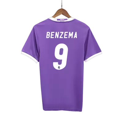 Camiseta Retro 2016/17 BENZEMA #9 Real Madrid Segunda Equipación Visitante Hombre - Versión Hincha - camisetasfutbol