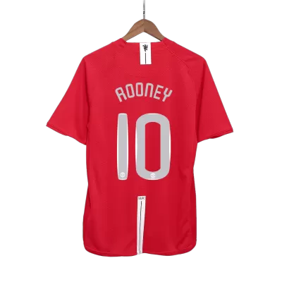 UCL Camiseta ROONEY #10 Manchester United 2007/08 Primera Equipación Local Hombre - Versión Hincha - camisetasfutbol