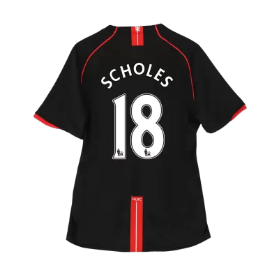 Camiseta SCHOLES #18 Manchester United 2007/08 Segunda Equipación Visitante Hombre - Versión Hincha - camisetasfutbol