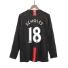 Camiseta Retro 2007/08 SCHOLES #18 Manchester United Segunda Equipación Visitante Manga Larga Hombre - Versión Hincha - camisetasfutbol