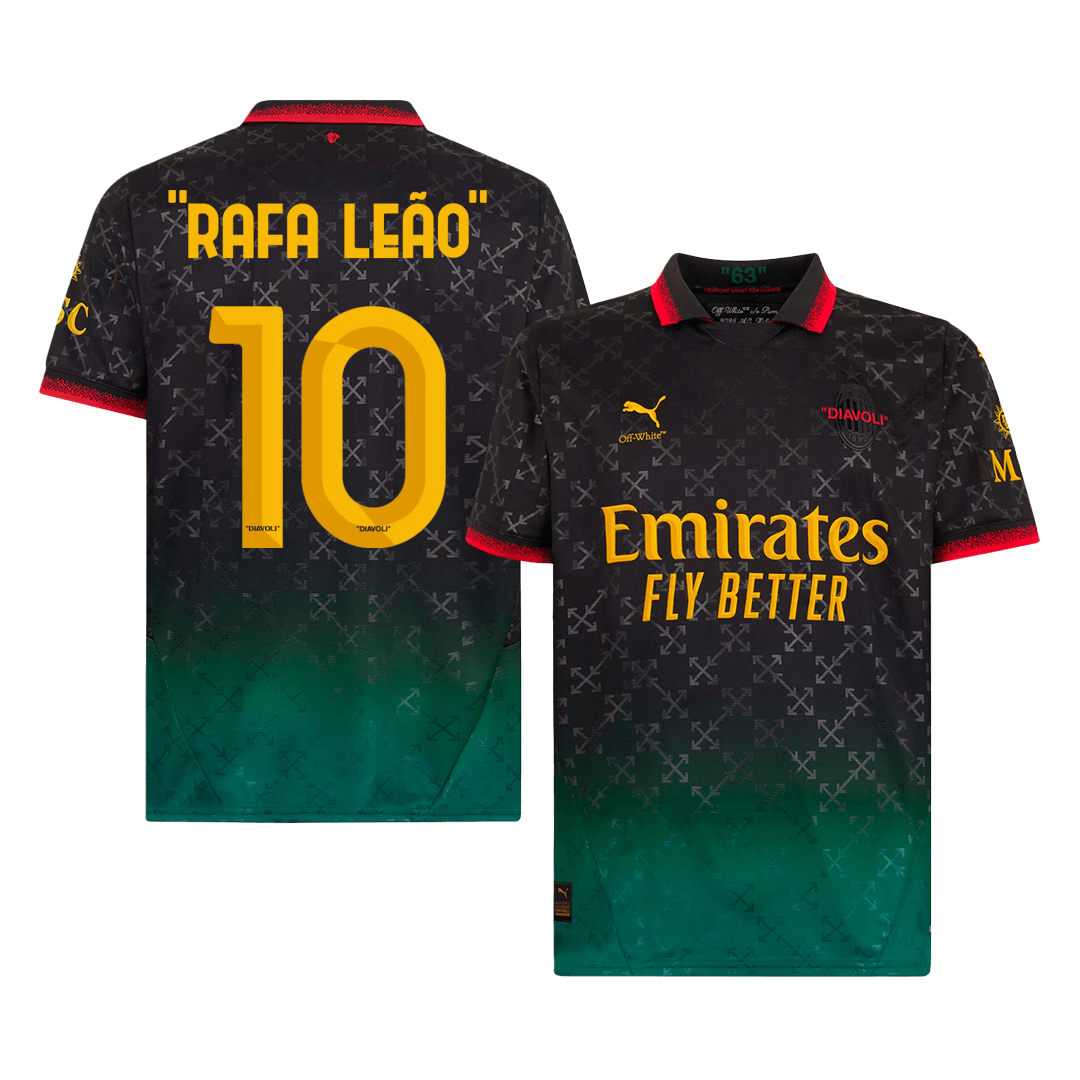 Camiseta "RAFA LEÃO" #10 AC Milan Cuarta Equipación Hombre - Versión Hincha - camisetasfutbol