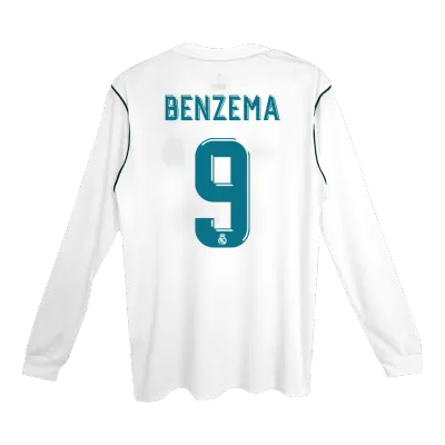 Camiseta Retro 2017/18 BENZEMA #9 Real Madrid Primera Equipación Manga Larga Local Hombre - Versión Hincha - camisetasfutbol