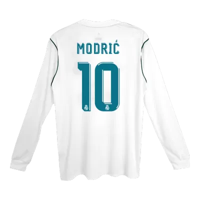 Camiseta Retro 2017/18 MODRIĆ #10 Real Madrid Primera Equipación Manga Larga Local Hombre - Versión Hincha - camisetasfutbol