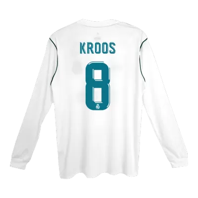 Camiseta Retro 2017/18 KROOS #8 Real Madrid Primera Equipación Manga Larga Local Hombre - Versión Hincha - camisetasfutbol