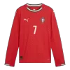 Camiseta Manga Larga RONALDO #7 Portugal 2025 Primera Equipación Local Hombre - Versión Hincha - camisetasfutbol