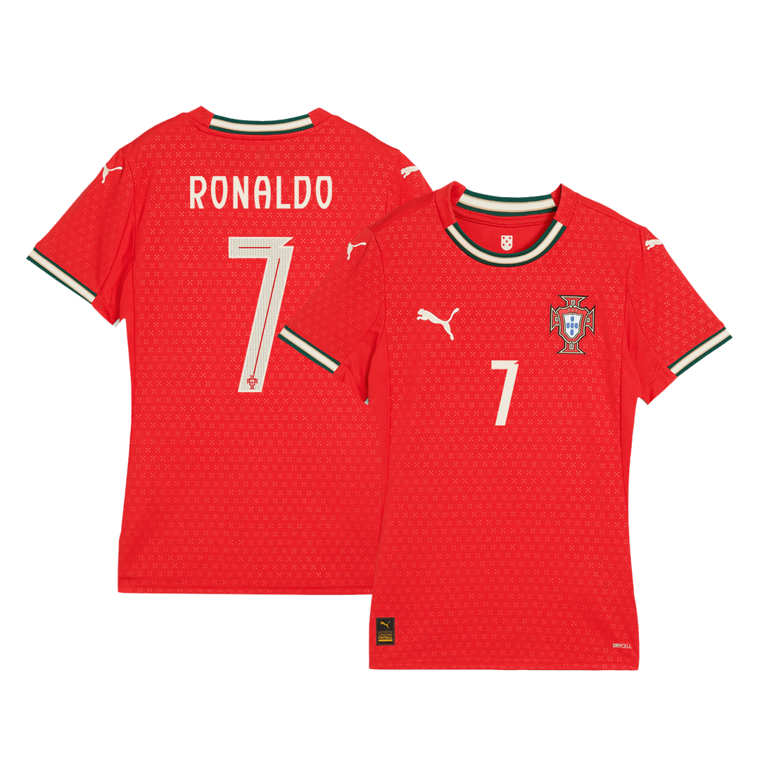 Camiseta RONALDO #7 Portugal 2025 Primera Equipación Local Mujer - Versión Hincha - camisetasfutbol