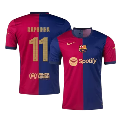 Calidad Premium UCL Camiseta RAPHINHA #11 Barcelona 2024/25 Home Local Hombre - Versión Hincha - camisetasfutbol