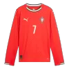 Camiseta Manga Larga RONALDO #7 Portugal 2025 Primera Equipación Local Hombre - Versión Hincha - camisetasfutbol