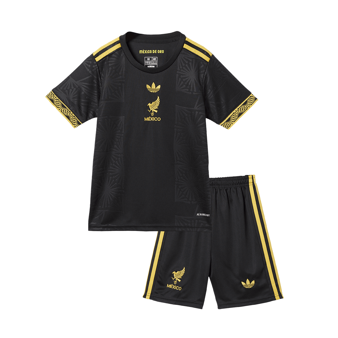 Miniconjunto Mexico 2025 Tercera Equipación COPA ORO Niño (Camiseta + Pantalón Corto) - camisetasfutbol