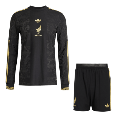 Conjunto Auténtico Mexico 2025 Tercera Equipación Manga Larga Gold Cup Hombre (Camiseta + Pantalón Corto) - camisetasfutbol