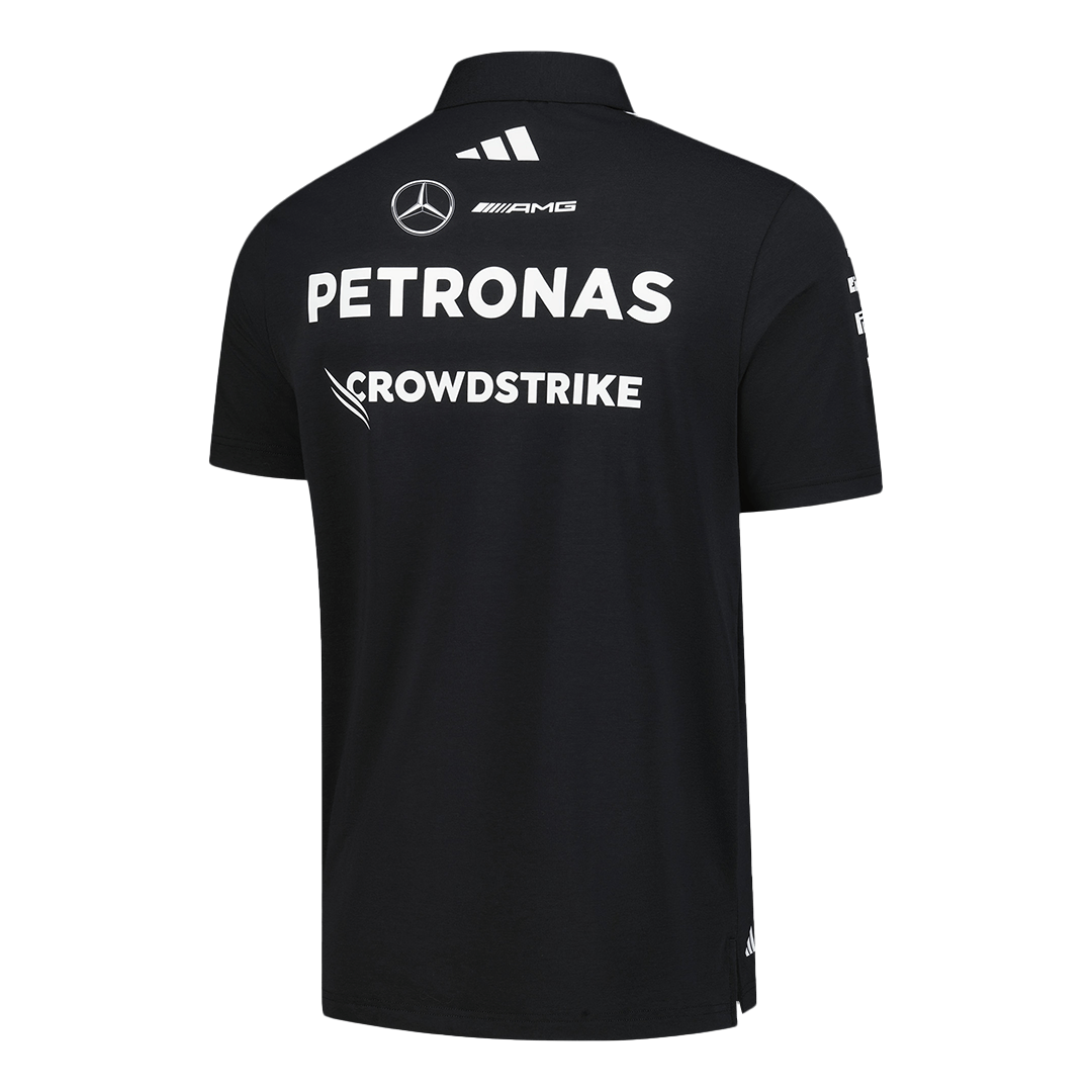 Calidad Premium Camiseta Tipo Polo de Mercedes AMG Petronas F1 Team Polo 2025 - Black Hombre Negro - camisetasfutbol