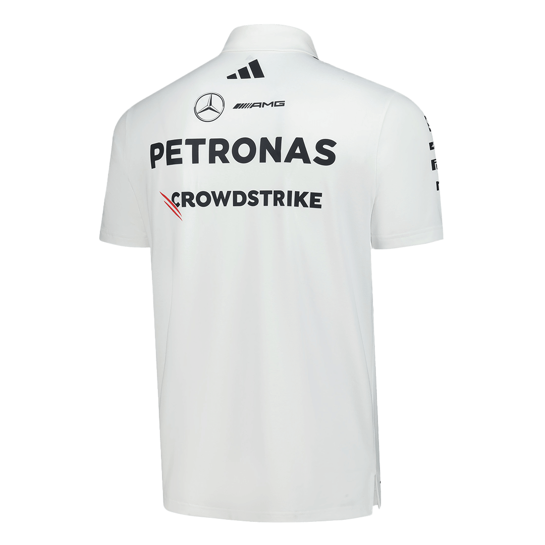 Calidad Premium Camiseta Tipo Polo de Mercedes AMG Petronas F1 Team Polo 2025 - White Hombre Rojo - camisetasfutbol
