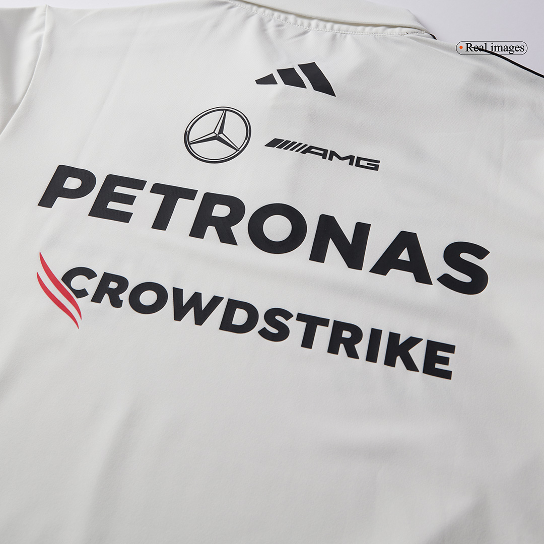 Calidad Premium Camiseta Tipo Polo de Mercedes AMG Petronas F1 Team Polo 2025 - White Hombre Rojo - camisetasfutbol