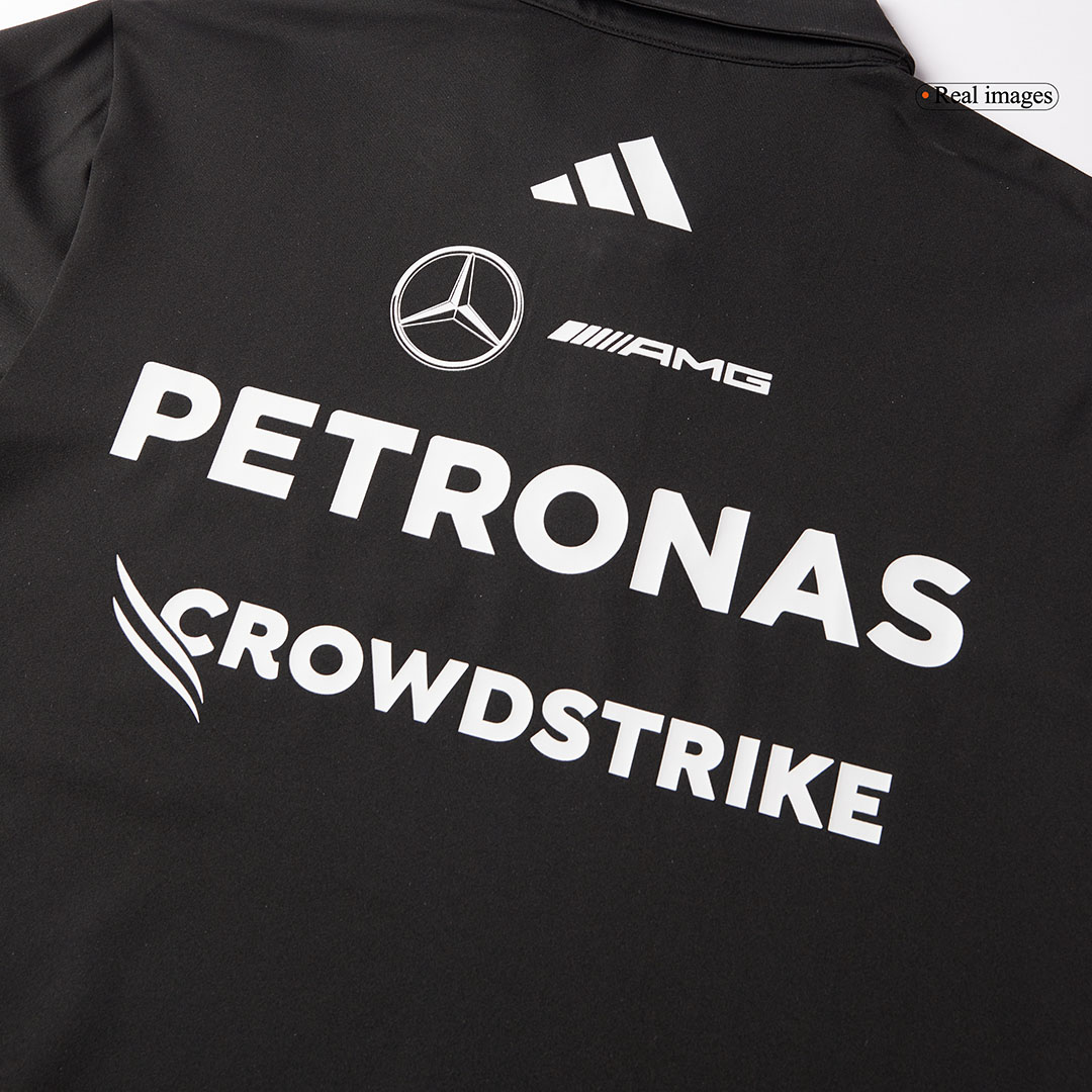 Calidad Premium Camiseta Tipo Polo de Mercedes AMG Petronas F1 Team Polo 2025 - Black Hombre Negro - camisetasfutbol