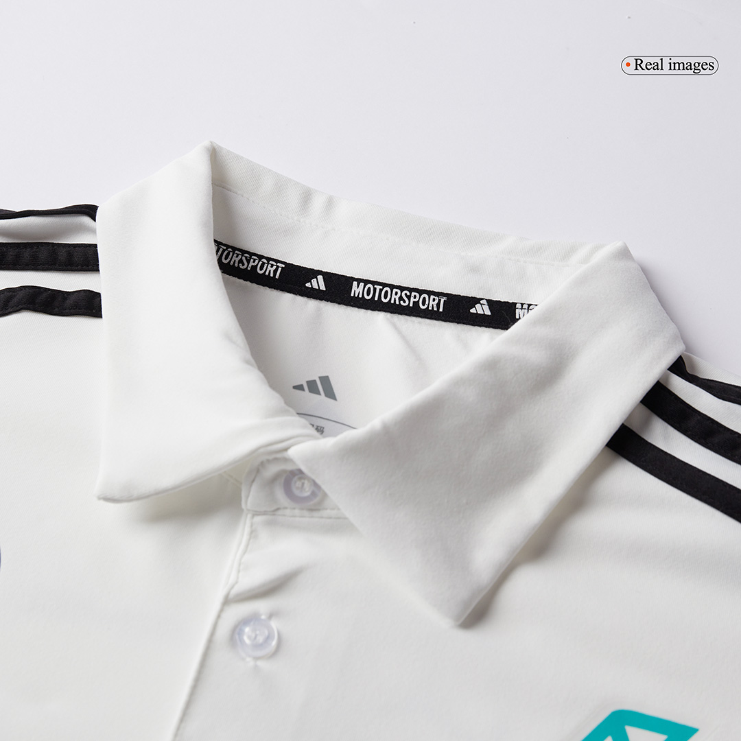 Calidad Premium Camiseta Tipo Polo de Mercedes AMG Petronas F1 Team Polo 2025 - White Hombre Rojo - camisetasfutbol