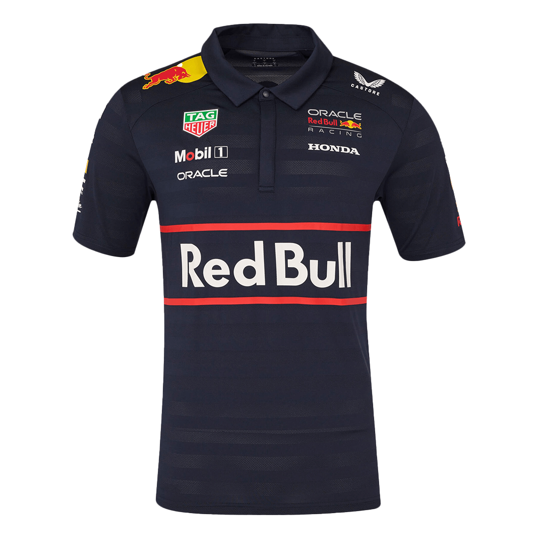 Calidad Premium Camiseta Tipo Polo de Red Bull F1 Racing Team Polo 2025 Navy Hombre Azul Profundo - camisetasfutbol