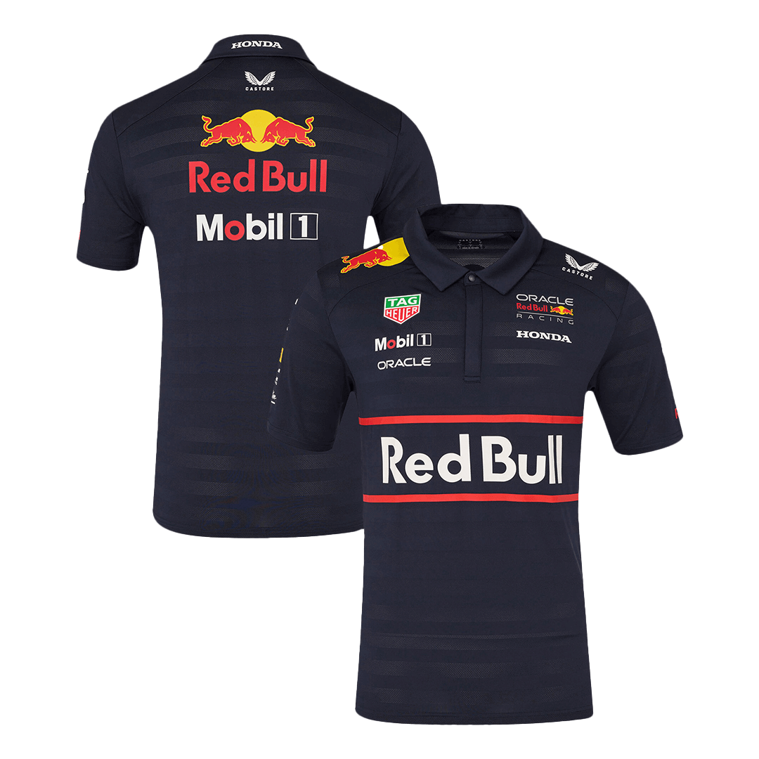 Calidad Premium Camiseta Tipo Polo de Red Bull F1 Racing Team Polo 2025 Navy Hombre Azul Profundo - camisetasfutbol