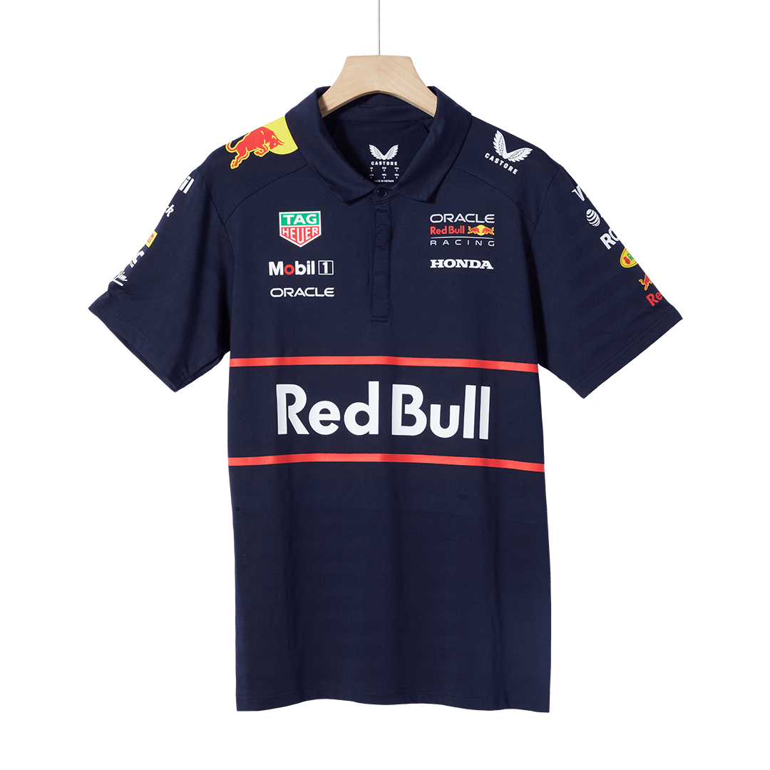 Calidad Premium Camiseta Tipo Polo de Red Bull F1 Racing Team Polo 2025 Navy Hombre Azul Profundo - camisetasfutbol