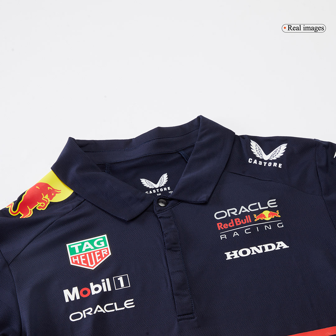 Calidad Premium Camiseta Tipo Polo de Red Bull F1 Racing Team Polo 2025 Navy Hombre Azul Profundo - camisetasfutbol