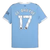 Camiseta DE BRUYNE #17 Manchester City 2025/26 Home Local Hombre - Versión Hincha - camisetasfutbol