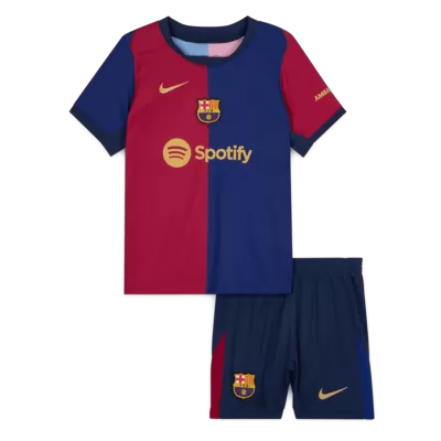 Miniconjunto Barcelona 2024/25 Home Local Niño (Camiseta + Pantalón Corto)  - camisetasfutbol