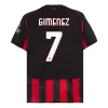 Camiseta GIMENEZ #7 AC Milan 2025/26 Home Local Hombre - Versión Hincha - camisetasfutbol
