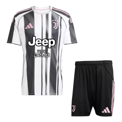 Conjunto Juventus 
2025/26 Home Local Hombre (Camiseta + Pantalón Corto) - camisetasfutbol