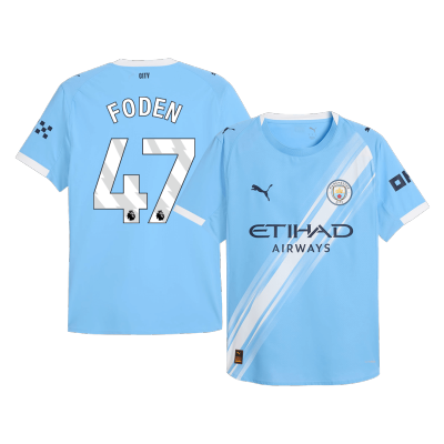 Camiseta Auténtica FODEN #47 Manchester City 2025/26 Home Local Hombre - Versión Jugador - camisetasfutbol