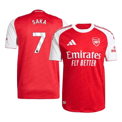 Camiseta Auténtica SAKA #7 Arsenal 2025/26 Home Local Hombre - Versión Jugador - camisetasfutbol