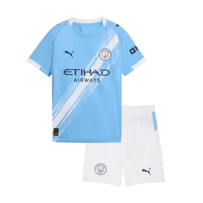 Miniconjunto Manchester City 2025/26 Home Local Niño (Camiseta + Pantalón Corto) - camisetasfutbol