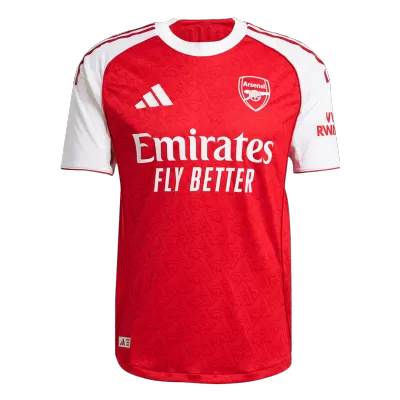 Camiseta Auténtica Arsenal 2025/26 Home Local Hombre - Versión Jugador - camisetasfutbol