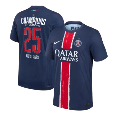 Camiseta Auténtica CHAMPIONS #25 PSG 2024/25 Home Local Hombre - Versión Jugador - camisetasfutbol