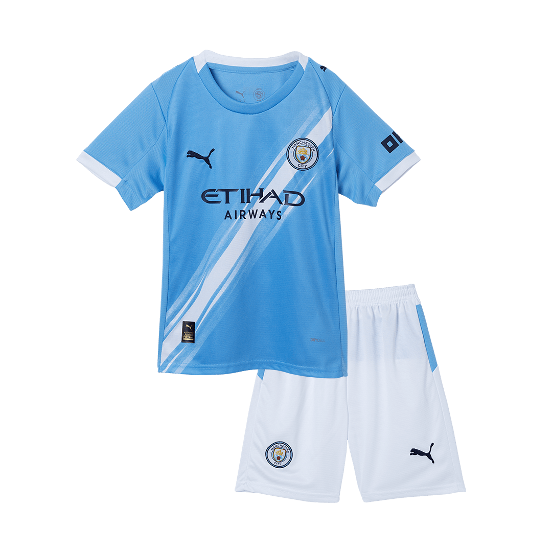 Miniconjunto Manchester City 2025/26 Primera Equipación Niño - camisetasfutbol