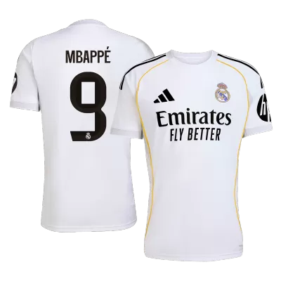 Camiseta MBAPPÉ #9 Real Madrid 2025/26 Home Local Hombre - Versión Hincha - camisetasfutbol