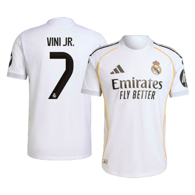 Camiseta Auténtica VINI JR. #7 Real Madrid 2025/26 Primera Equipación Hombre - Versión Jugador - camisetasfutbol