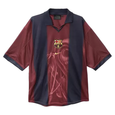 Camiseta Retro 2000/01 Barcelona Home Local Hombre - Versión Hincha - camisetasfutbol