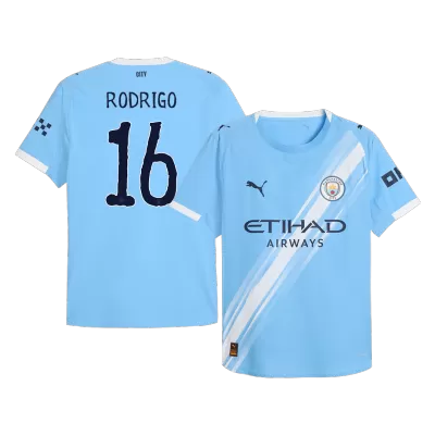 Camiseta Auténtica RODRIGO #16 Manchester City 2025/26 Home Copa del Mundo Local Hombre - Versión Jugador - camisetasfutbol