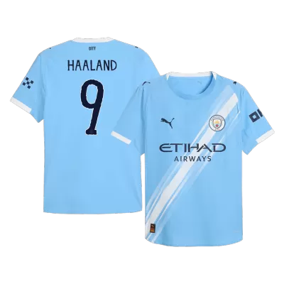 Camiseta Auténtica HAALAND #9 Manchester City 2025/26 Home Copa del Mundo Local Hombre - Versión Jugador - camisetasfutbol