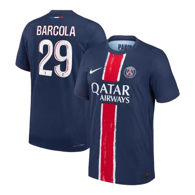 Camiseta Auténtica BARCOLA #29 PSG 2024/25 Home Local Hombre - Versión Jugador - camisetasfutbol