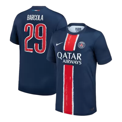 UCL Camiseta BARCOLA #29 PSG Primera Equipación - Versión Hincha - camisetasfutbol