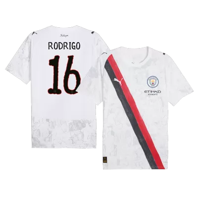 Camiseta RODRIGO #16 Manchester City 2025/26 Copa del Mundo Hombre - Versión Hincha - camisetasfutbol