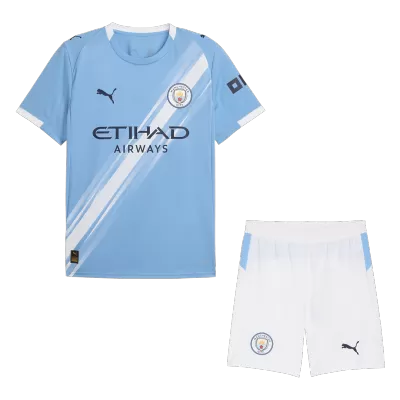 Conjunto Manchester City 
2025/26 Home Local Hombre (Camiseta + Pantalón Corto) - camisetasfutbol