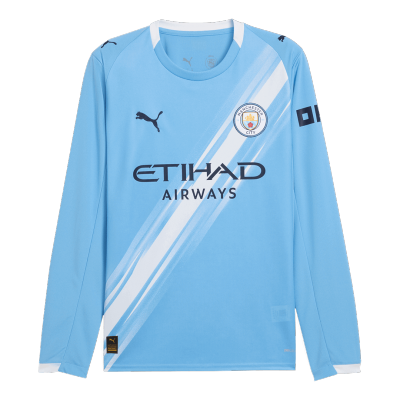 Camiseta Manga Larga Manchester City 2025/26 Primera Equipación - Versión Hincha - camisetasfutbol