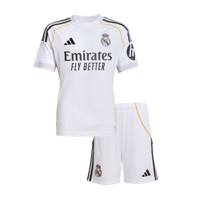 Miniconjunto Real Madrid 2025/26 Primera Equipación Niño (Camiseta + Pantalón Corto) - camisetasfutbol