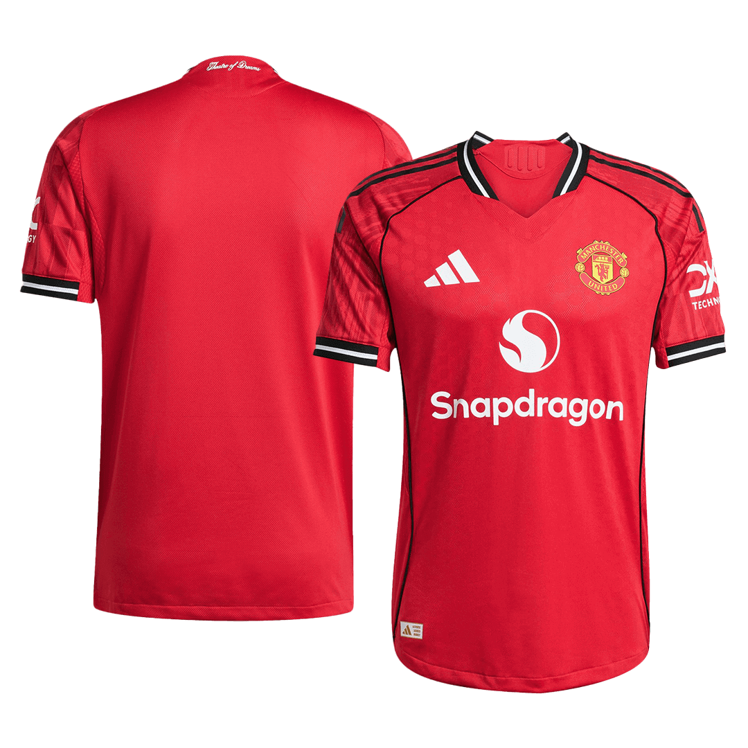 Camiseta versión jugador Manchester United 2025/26 Primera Equipación - Versión Jugador - camisetasfutbol
