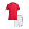 Miniconjunto Manchester United 2025/26 Primera Equipación Niño (Camiseta + Pantalón Corto) - camisetasfutbol