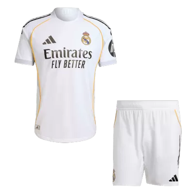 Conjunto Auténtico Real Madrid 2025/26 Home Hombre (Camiseta + Pantalón Corto) - camisetasfutbol